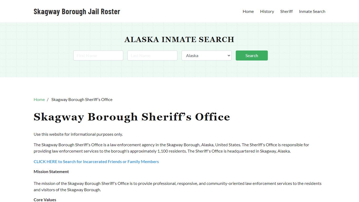 Skagway Borough Sheriff Office, AK, Arrest Warrants Search