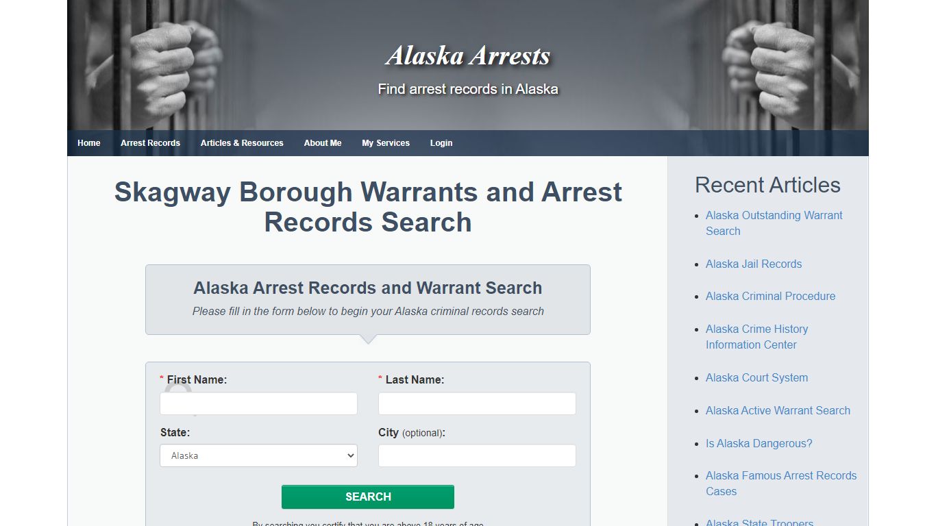 Skagway Borough Warrants and Arrest Records Search